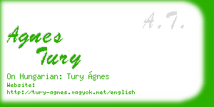 agnes tury business card
